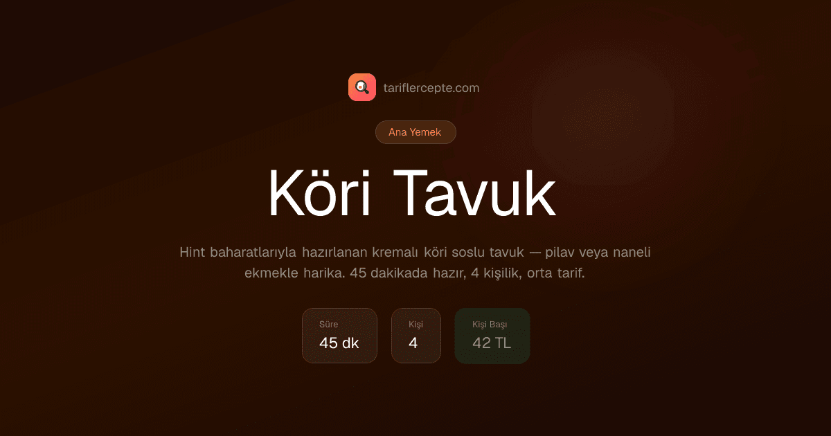 Köri Tavuk tarifi