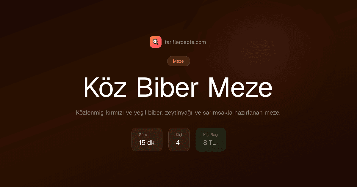Köz Biber Meze tarifi