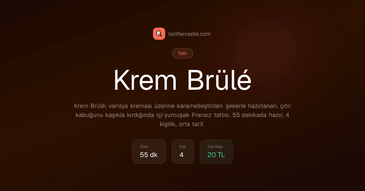 Krem Brülé tarifi