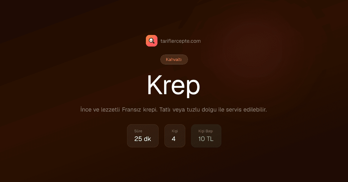 Krep tarifi