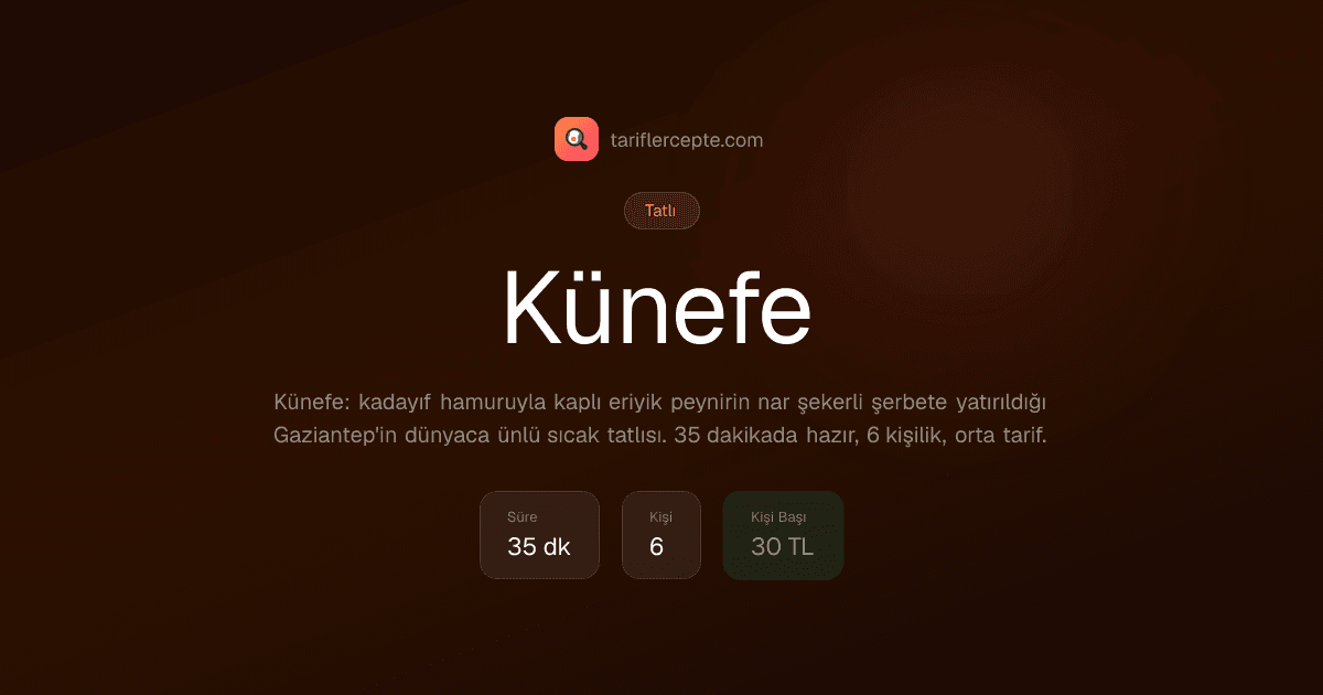 Künefe tarifi