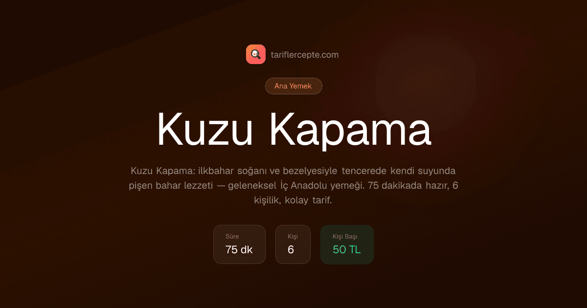 Kuzu Kapama tarifi