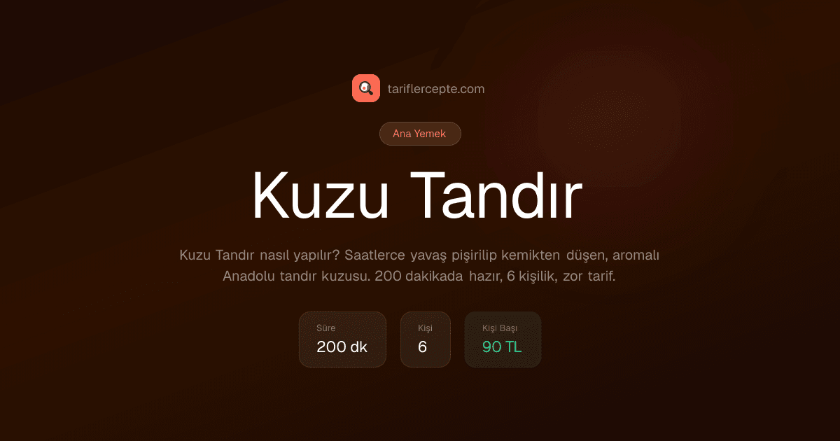Kuzu Tandır tarifi