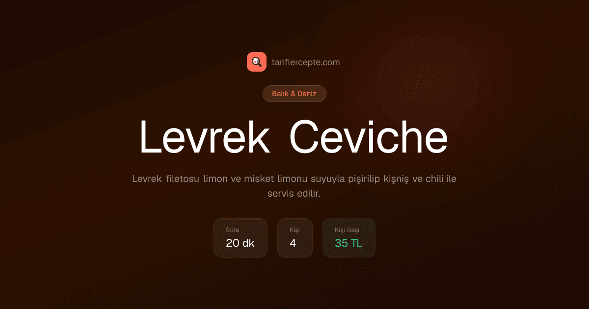 Levrek Ceviche tarifi