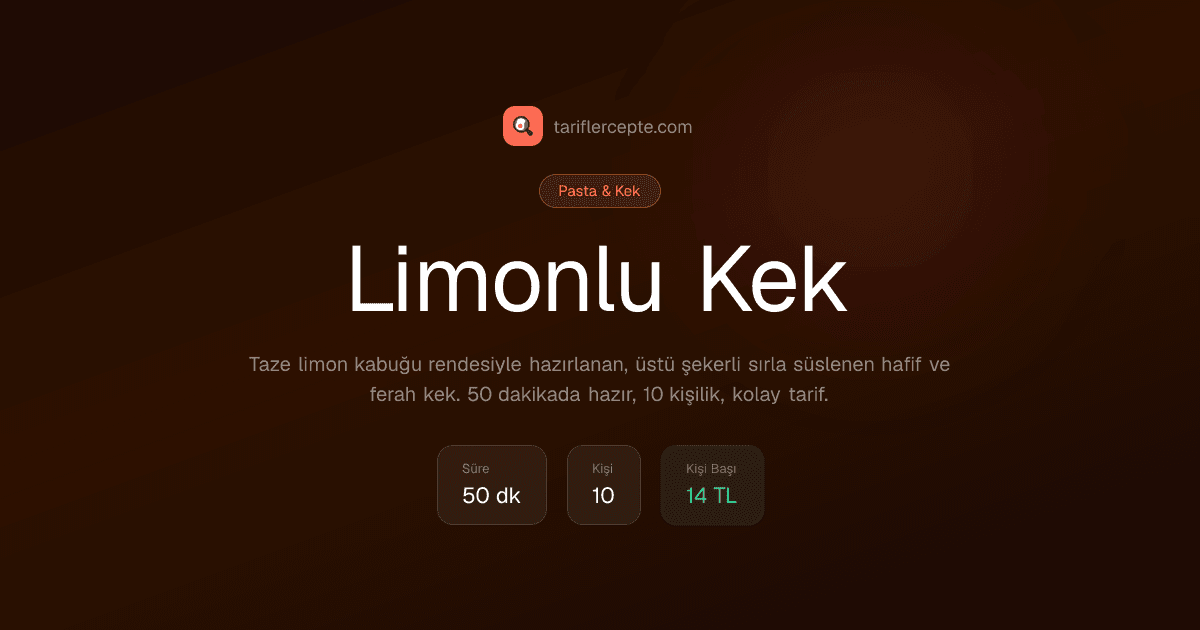 Limonlu Kek tarifi