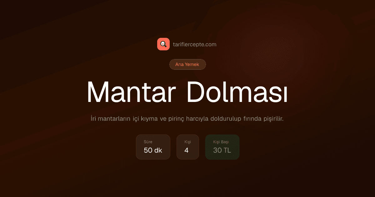 Mantar Dolması tarifi