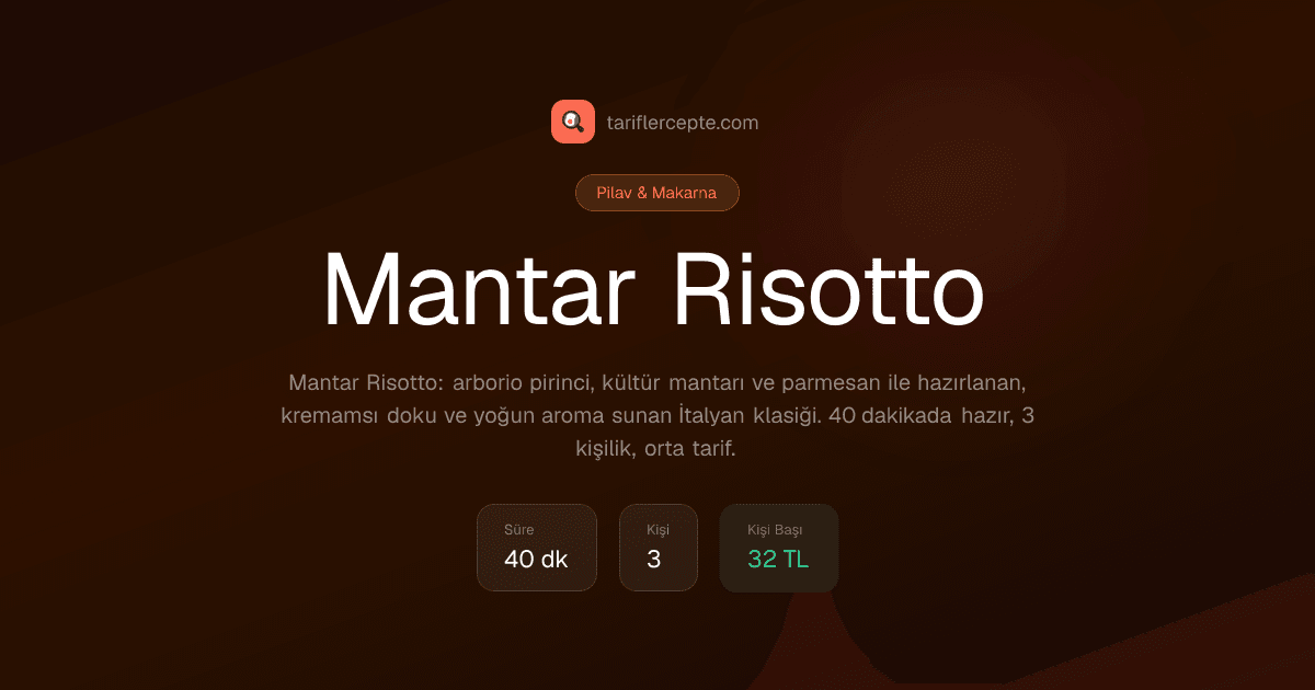 Mantar Risotto tarifi