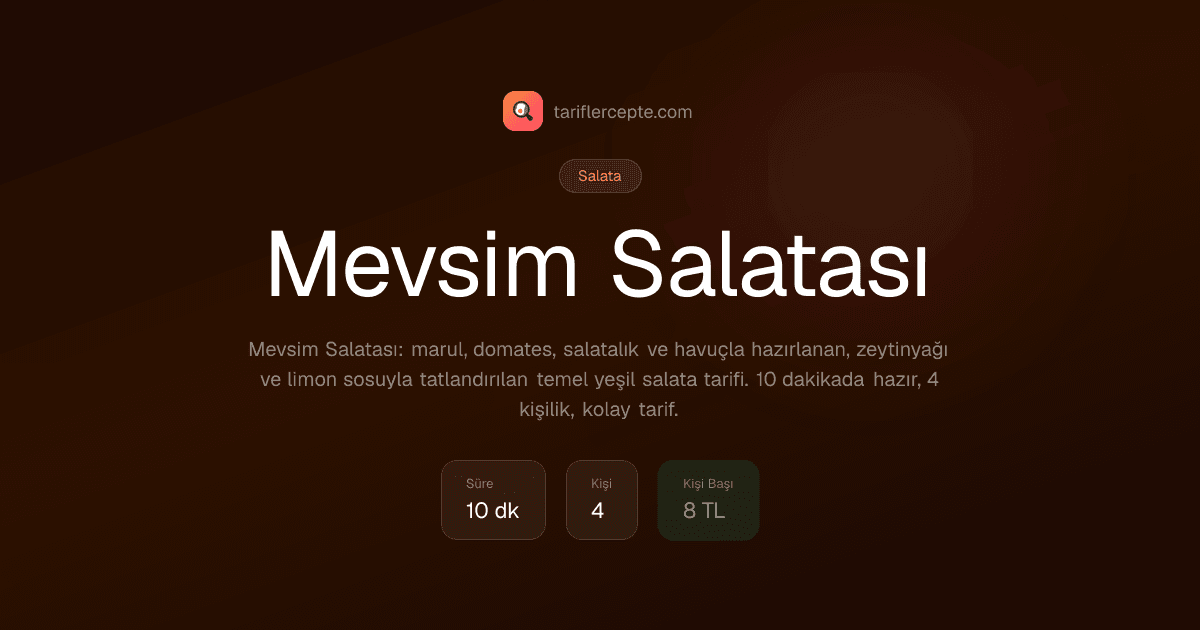 Mevsim Salatası tarifi