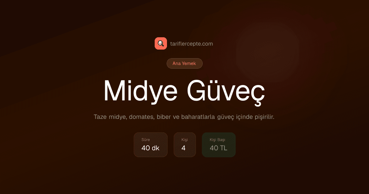 Midye Güveç tarifi