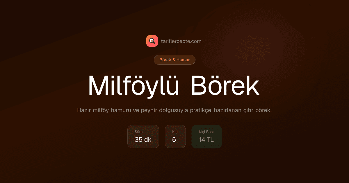Milföylü Börek tarifi