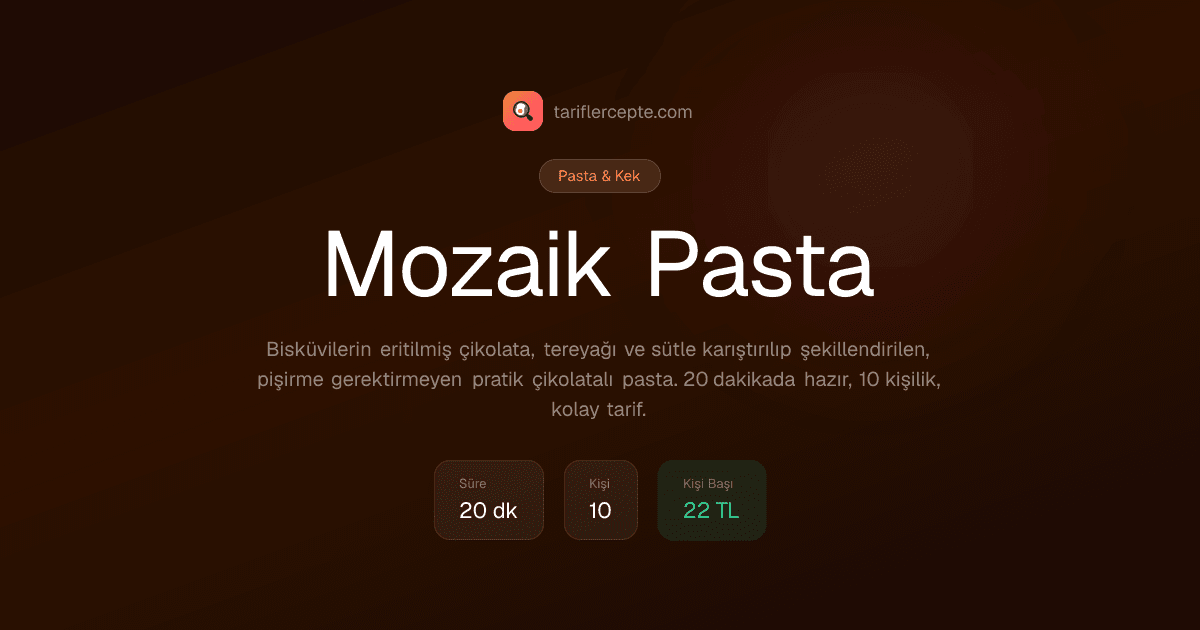 Mozaik Pasta tarifi