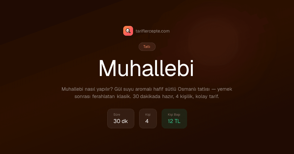 Muhallebi tarifi
