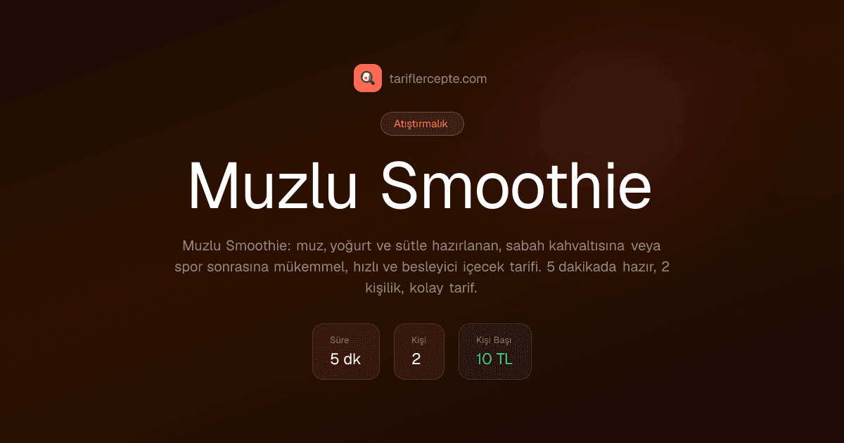 Muzlu Smoothie tarifi