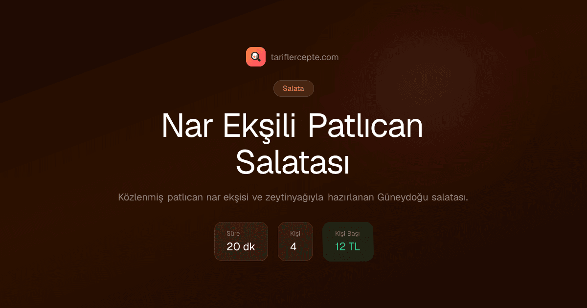 Nar Ekşili Patlıcan Salatası tarifi
