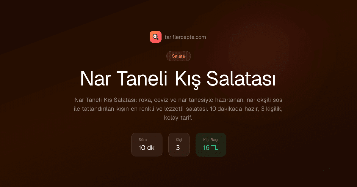 Nar Taneli Kış Salatası tarifi
