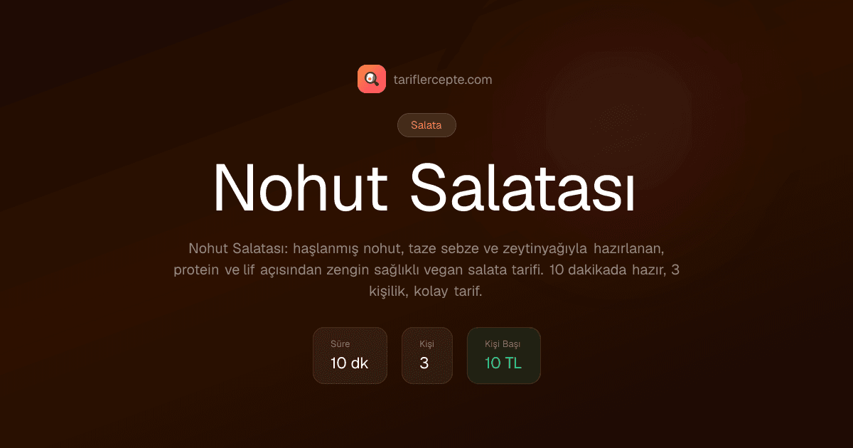 Nohut Salatası tarifi