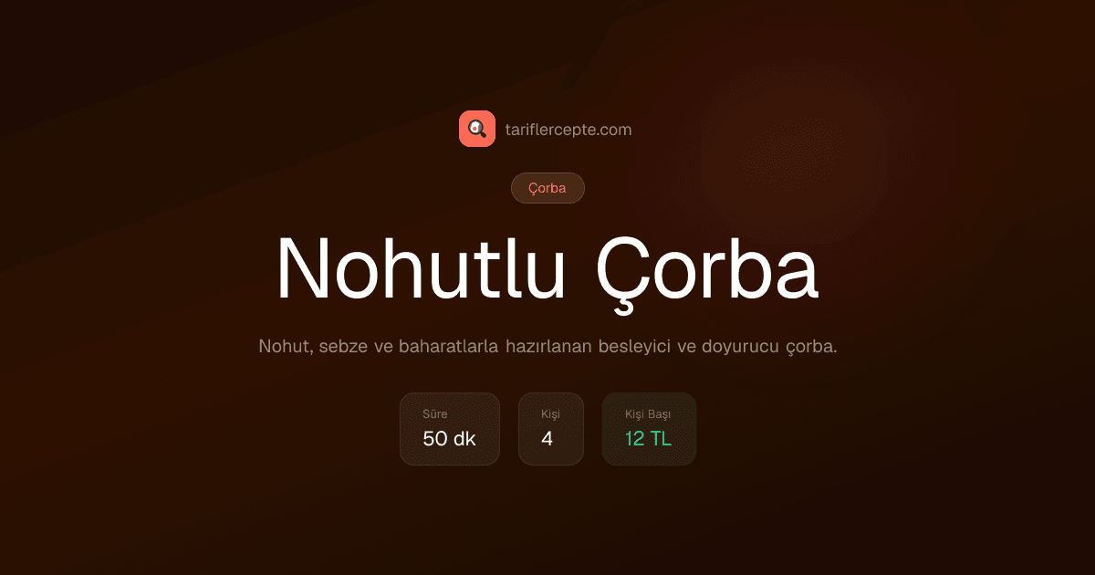 Nohutlu Çorba tarifi