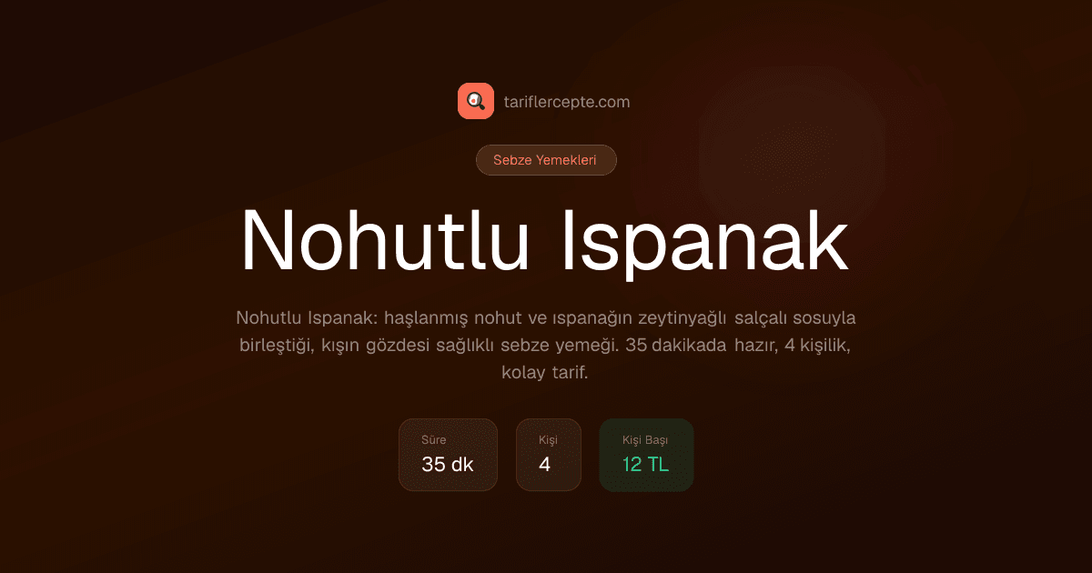 Nohutlu Ispanak tarifi
