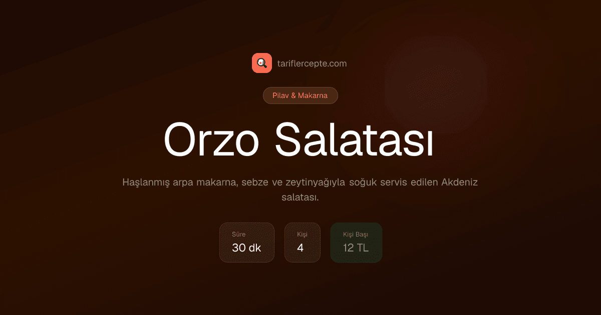 Orzo Salatası tarifi