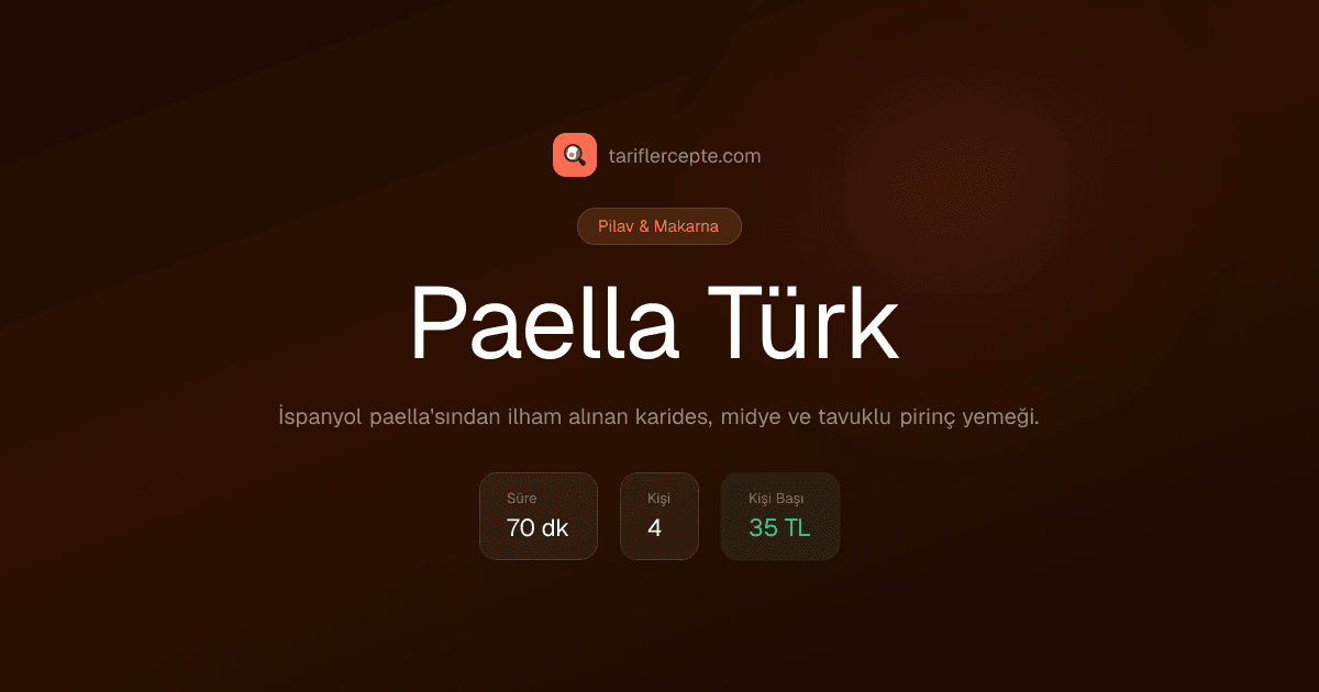 Paella Türk tarifi