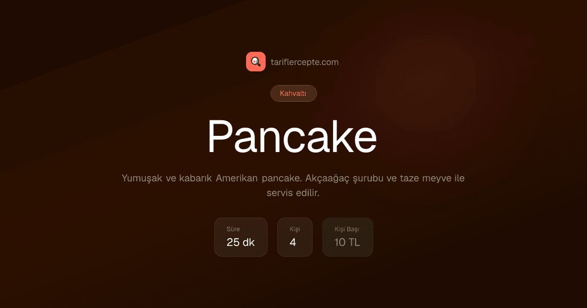 Pancake tarifi