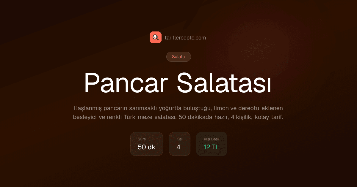 Pancar Salatası tarifi