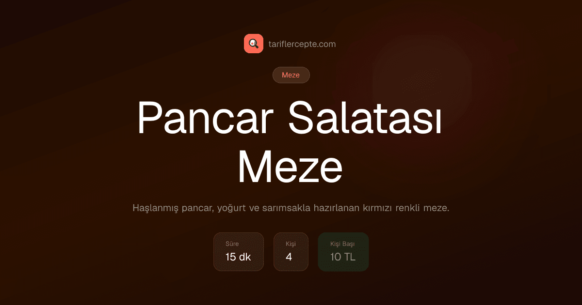 Pancar Salatası Meze tarifi