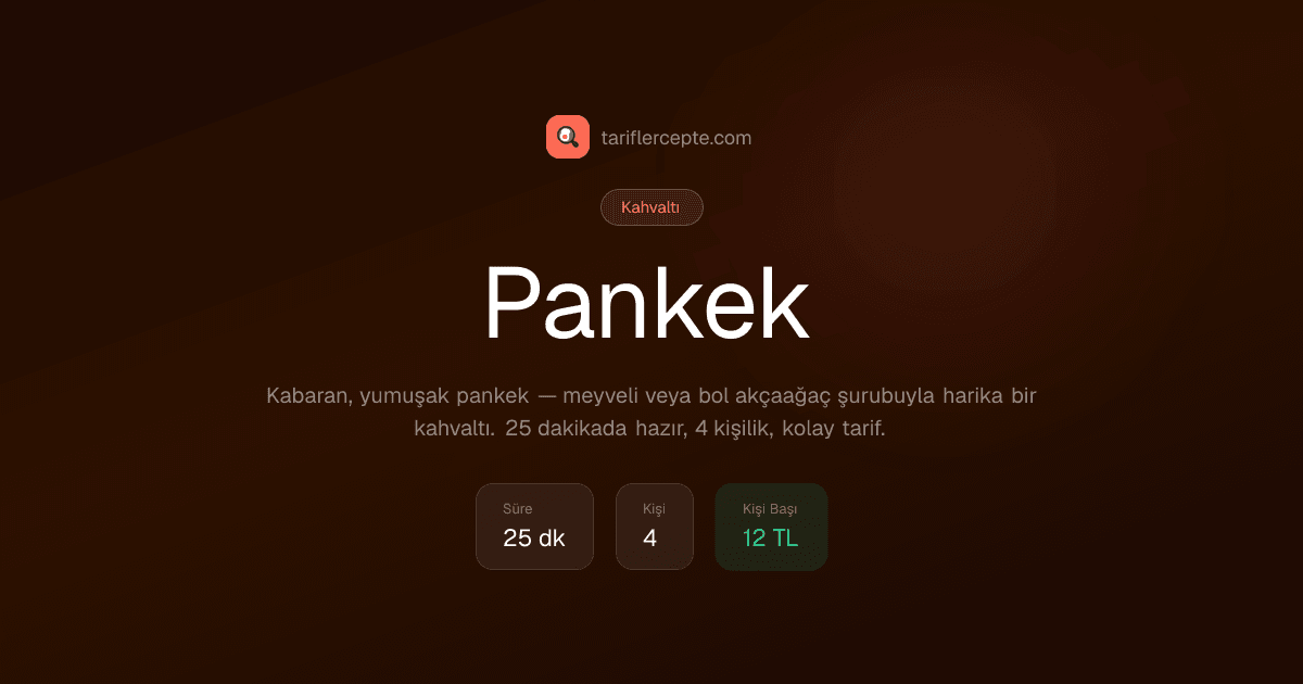 Pankek tarifi