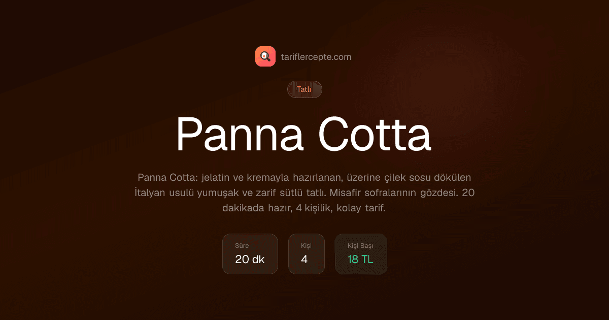 Panna Cotta tarifi