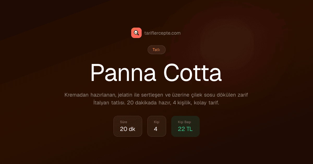 Panna Cotta tarifi