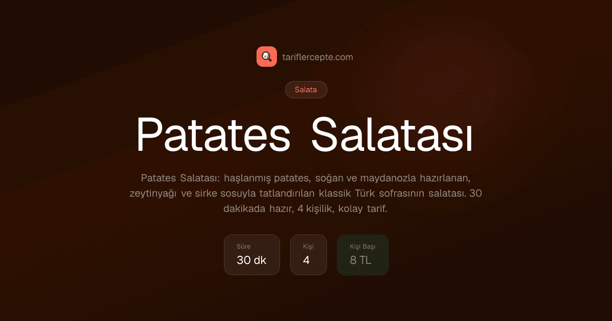 Patates Salatası tarifi