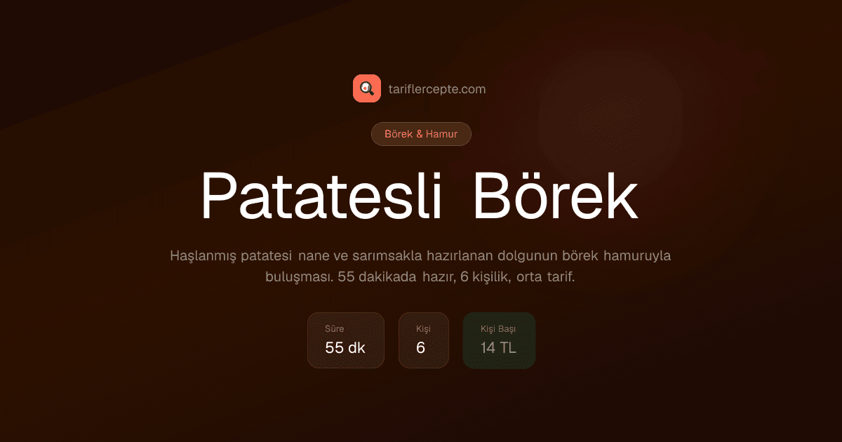 Patatesli Börek tarifi