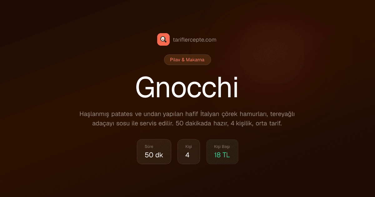 Gnocchi tarifi