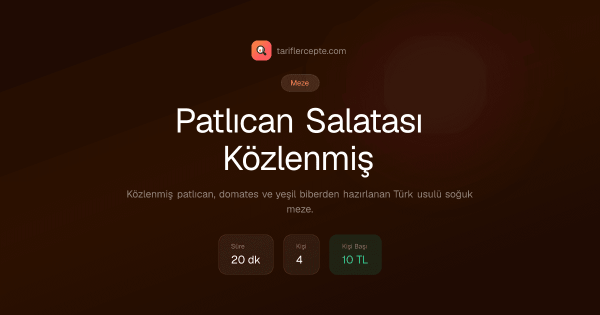 Patlıcan Salatası Közlenmiş tarifi