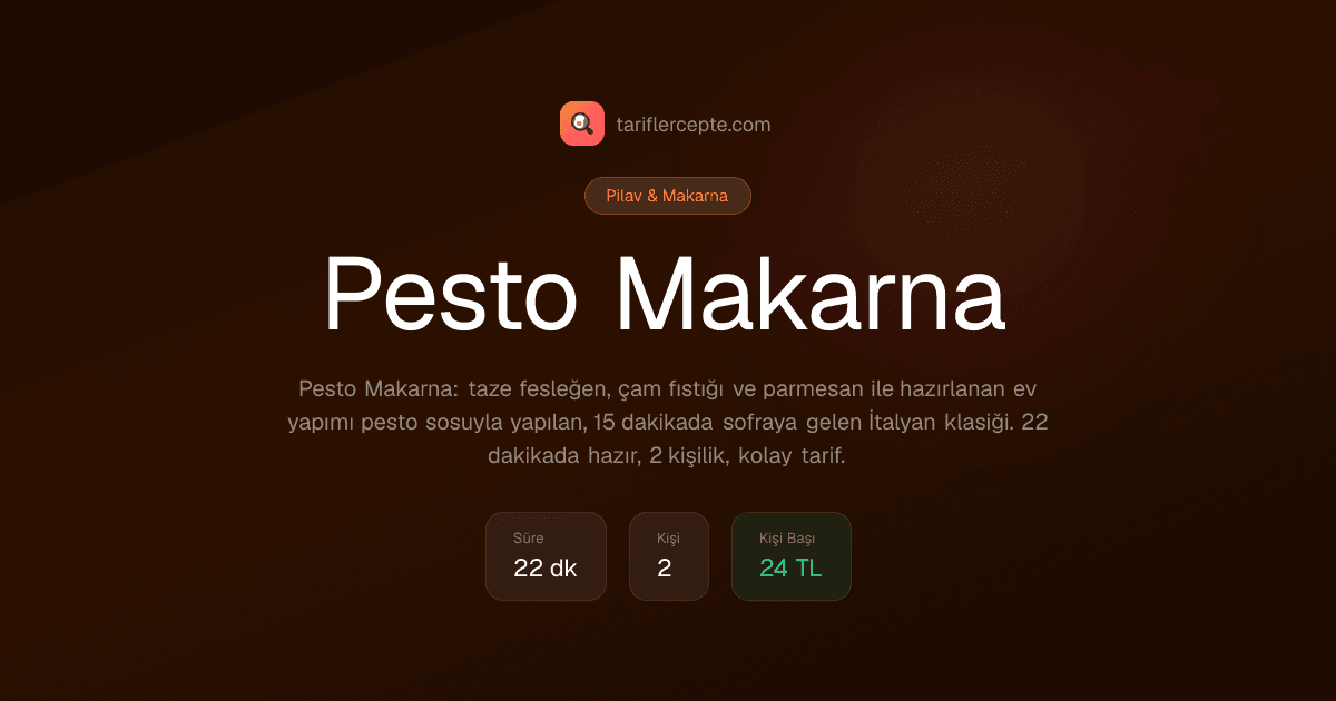 Pesto Makarna tarifi