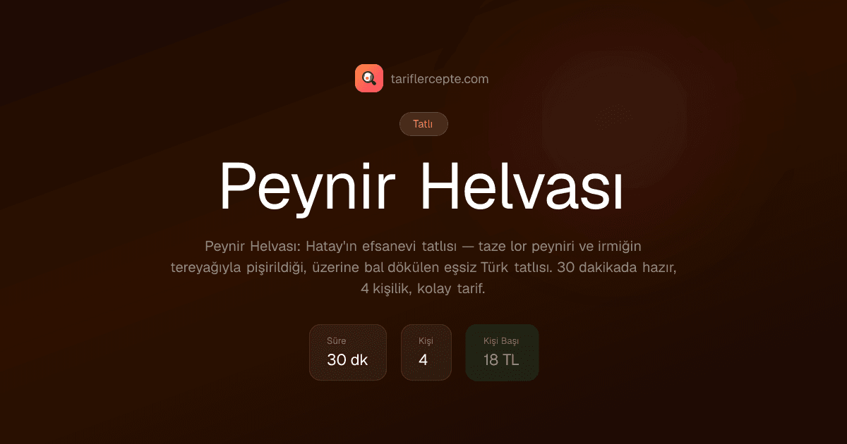 Peynir Helvası tarifi