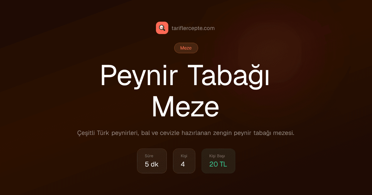 Peynir Tabağı Meze tarifi