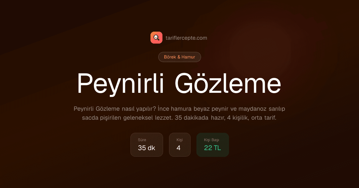 Peynirli Gözleme tarifi