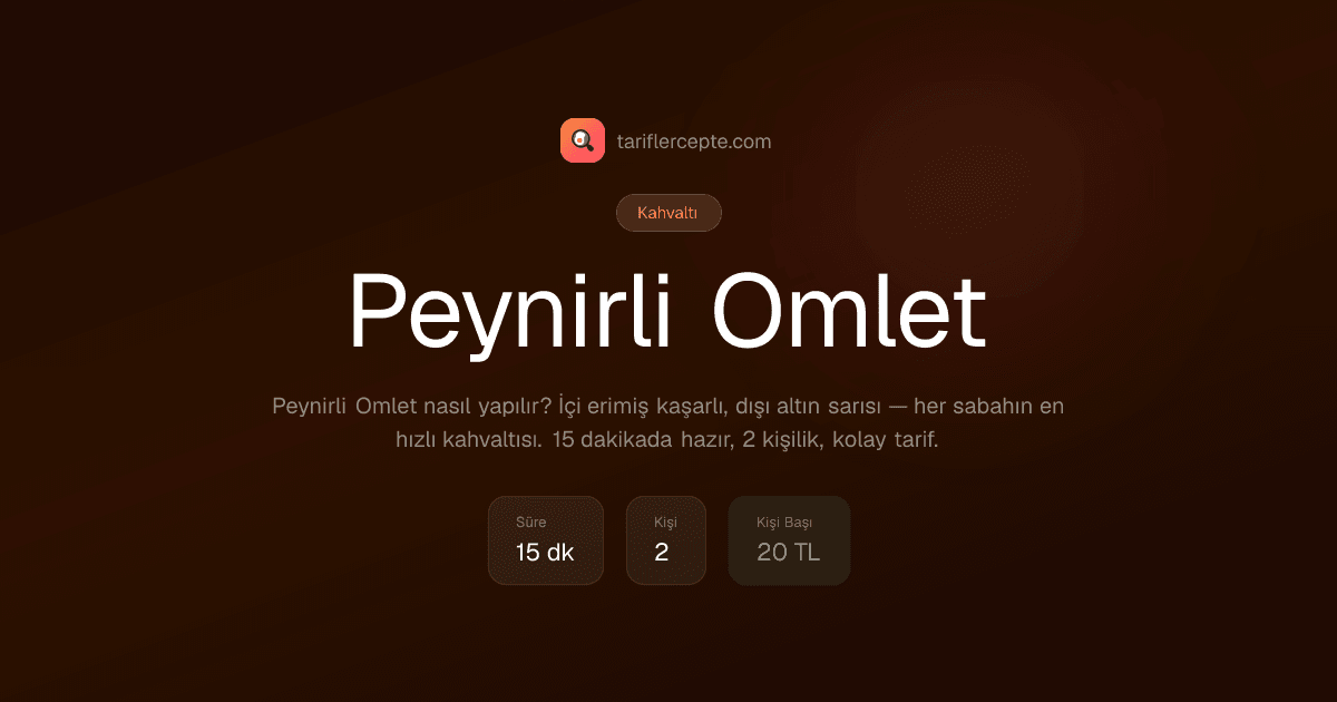 Peynirli Omlet tarifi