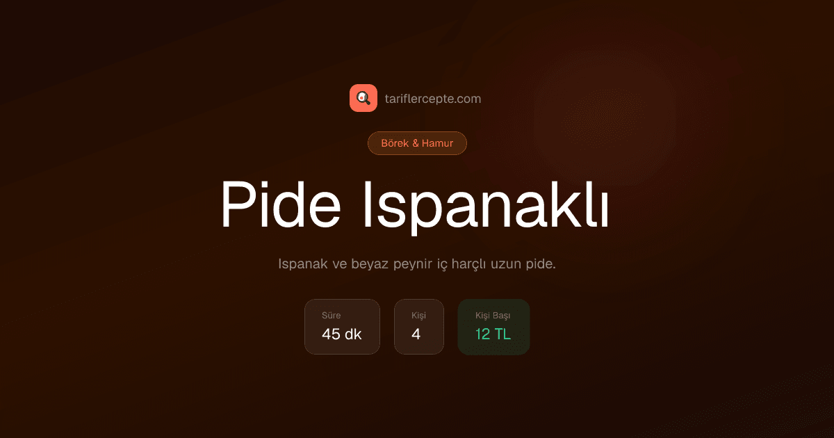Pide Ispanaklı tarifi