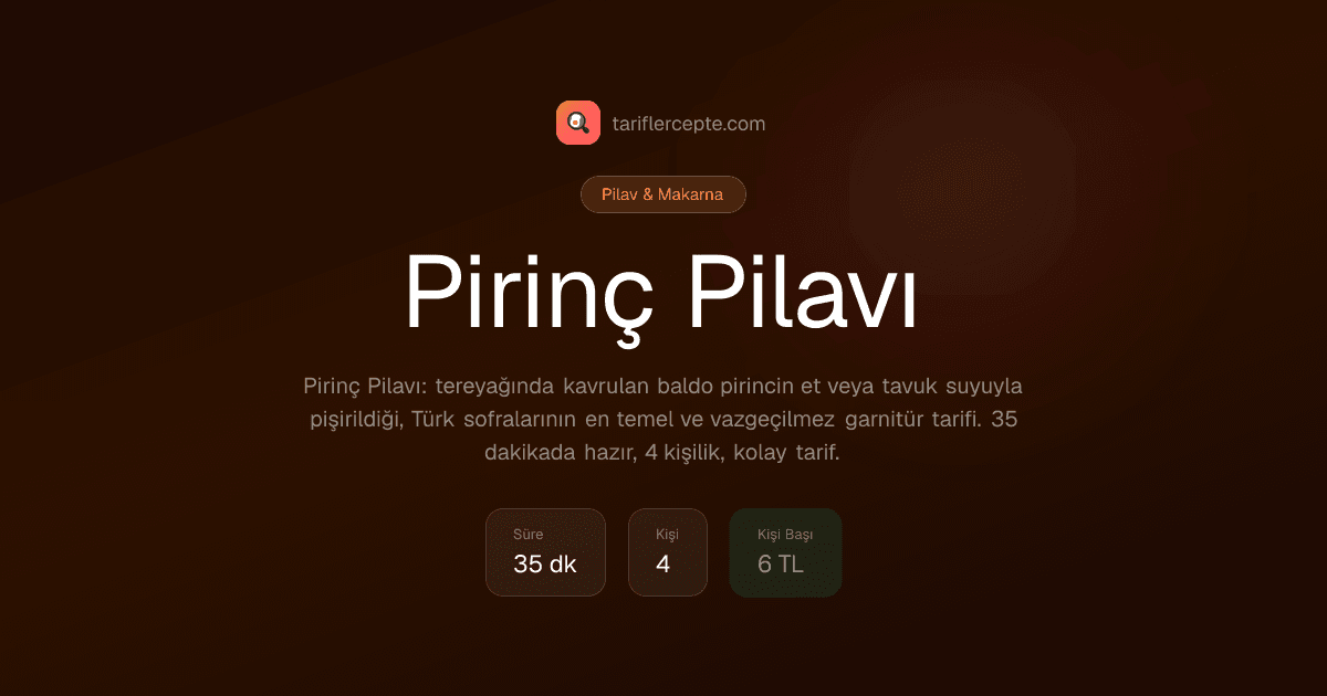 Pirinç Pilavı tarifi
