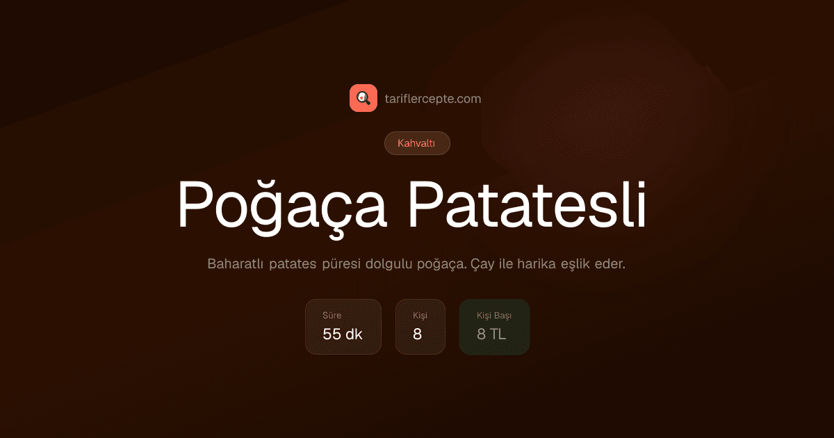 Poğaça Patatesli tarifi