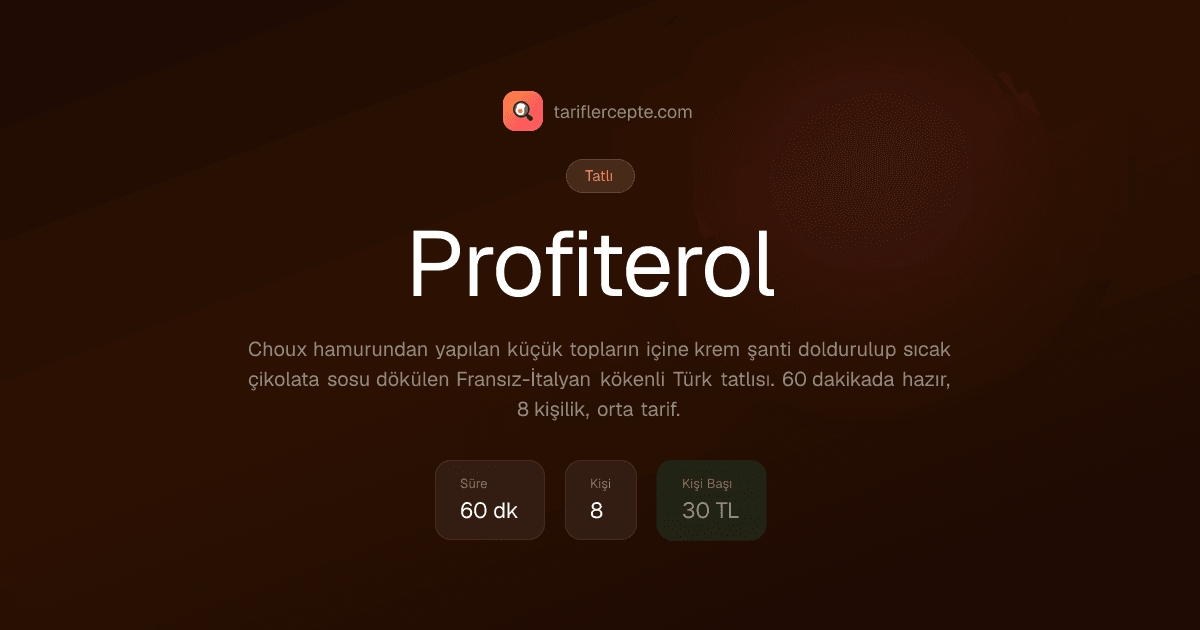 Profiterol tarifi