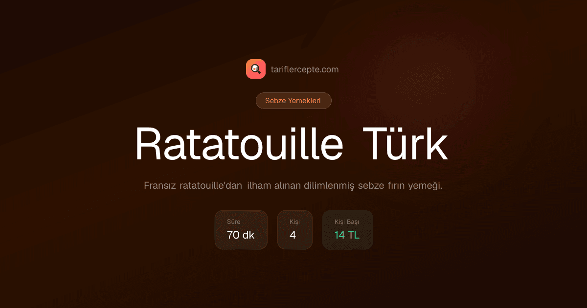 Ratatouille Türk tarifi