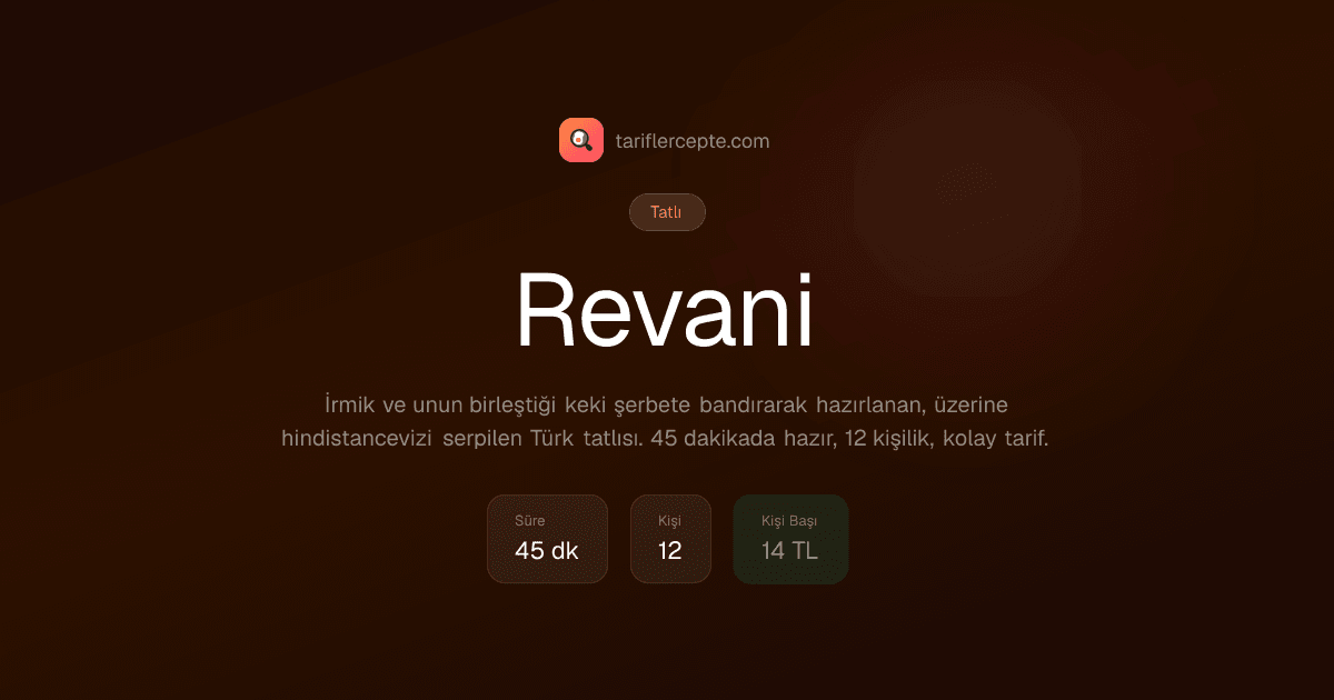 Revani tarifi