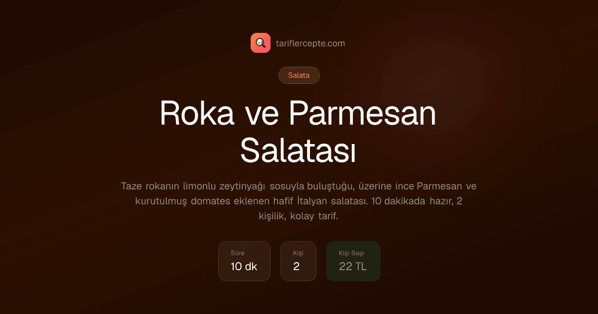 Roka ve Parmesan Salatası tarifi