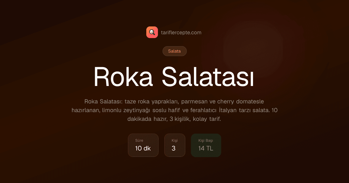 Roka Salatası tarifi