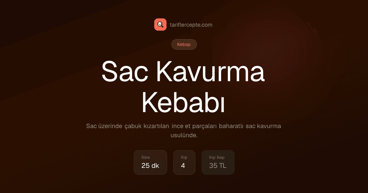 Sac Kavurma Kebabı tarifi