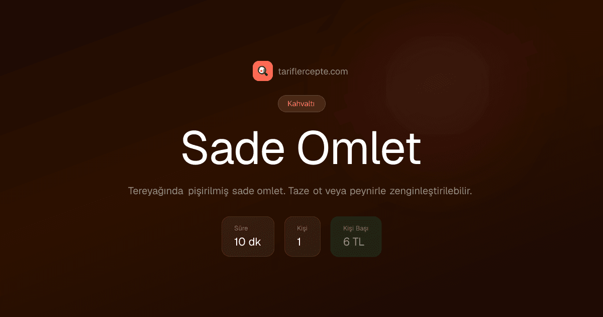 Sade Omlet tarifi