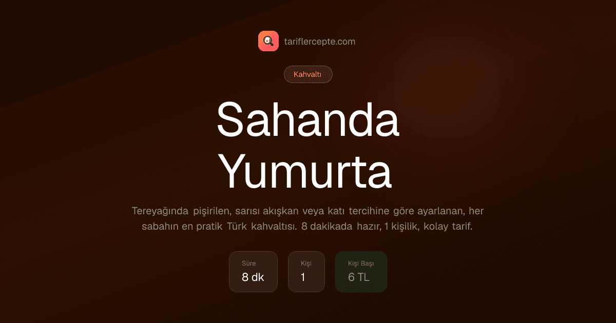 Sahanda Yumurta tarifi